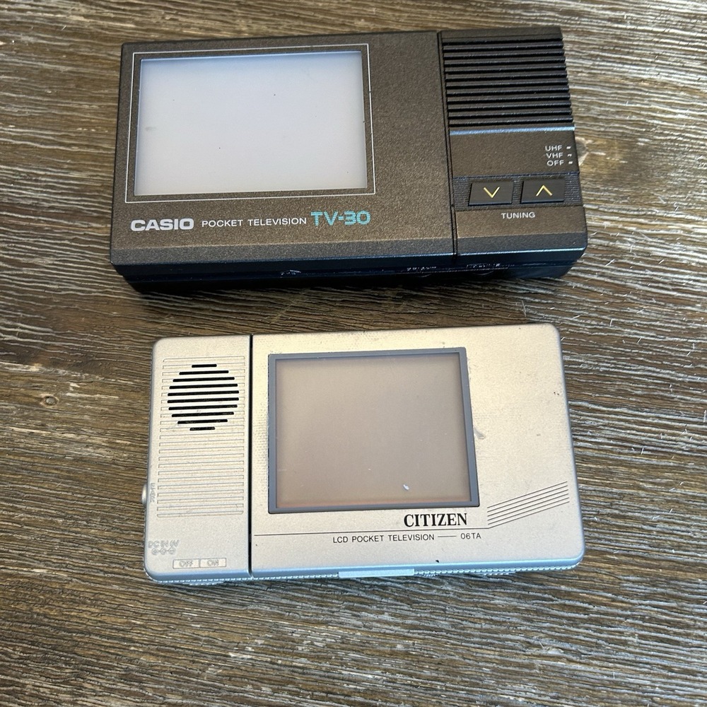 Vintage 80's Casio TV 30 LCD Pocket Television Parts Or Repair Citizen Lot